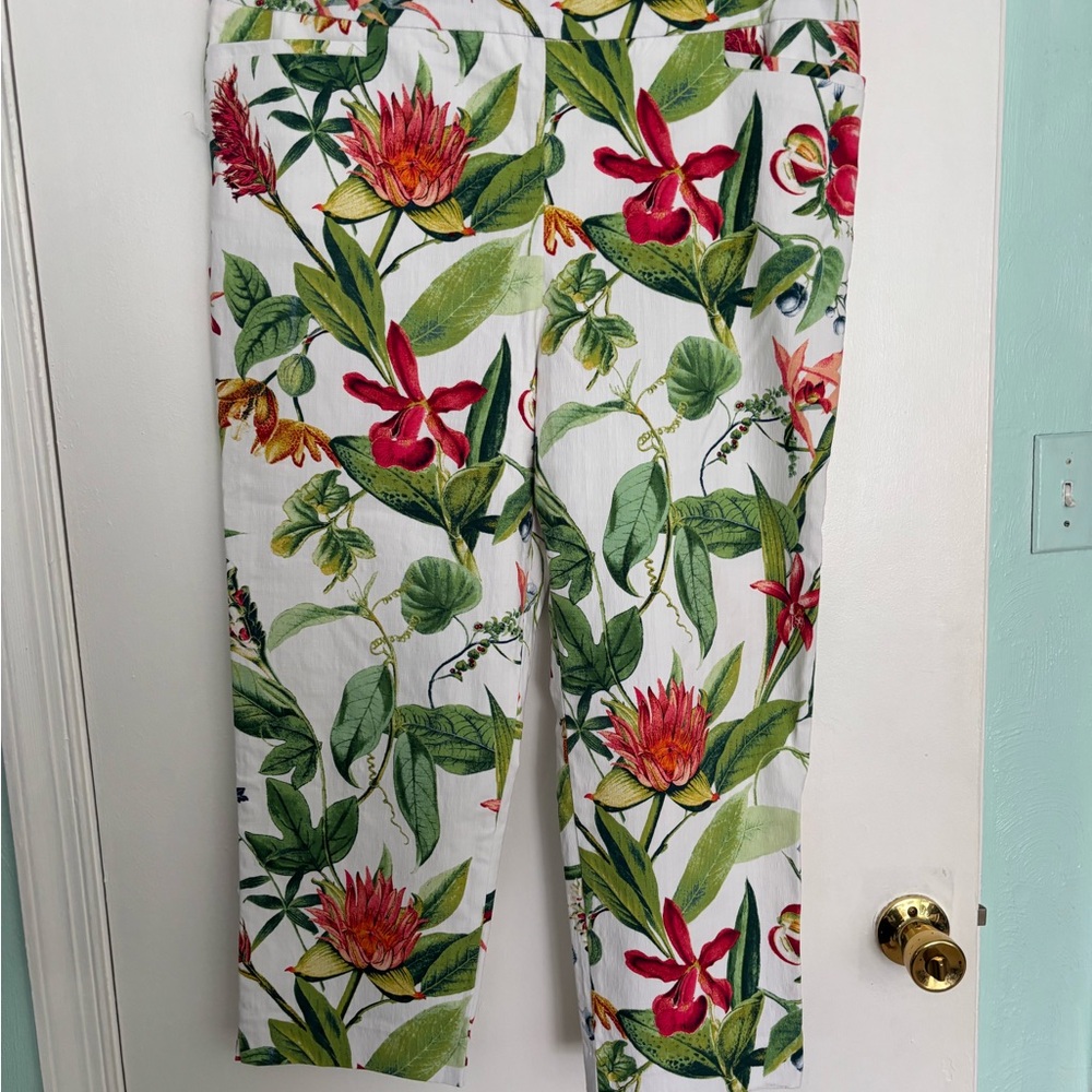 Floral Print Capri Pants Chico size 3.  (16)